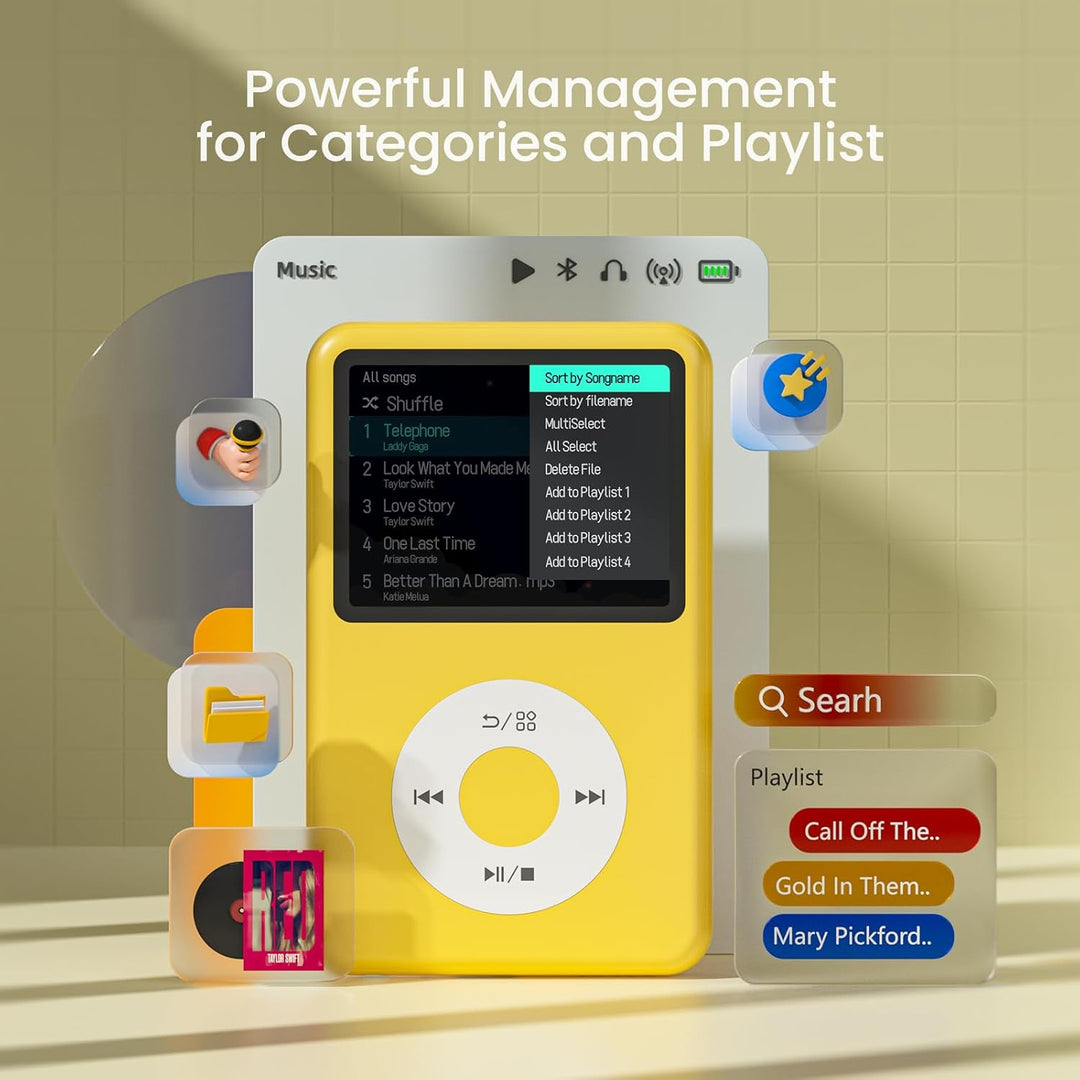 Innioasis Y1 Kinder MP3 Player - Zeitlose Klasse: 128 GB, Bluetooth, Video-Player, Hörbücher, FM-Rad