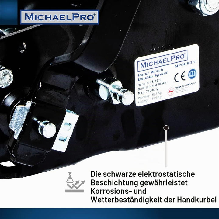 MichaelPro MP009061 Handseilwinde - 1875-kg Seilwinde