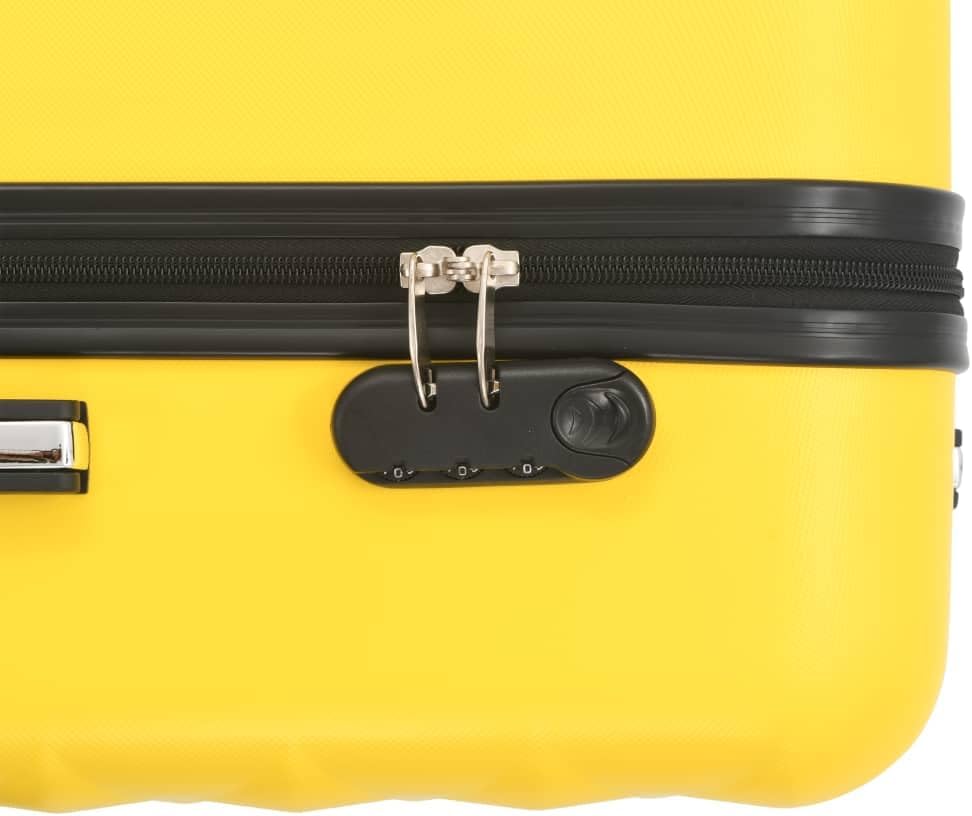 vidaXL Hartschalen Trolley Set Kofferset Hartschalenkoffer Reisekoffer 3Stk. ABS Gelb, Gelb
