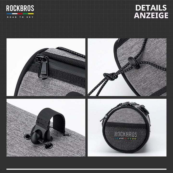 ROCKBROS Road to Sky Fahrrad Lenkertasche Fahrradtasche Lenker Vordertasche 1,5L Wasserabweisend Ref