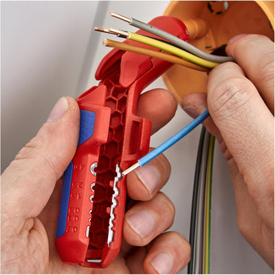 Knipex ErgoStrip® Universal-Abmantelungswerkzeug für Linkshänder 135 mm 16 95 02 SB Links-Händer, Li