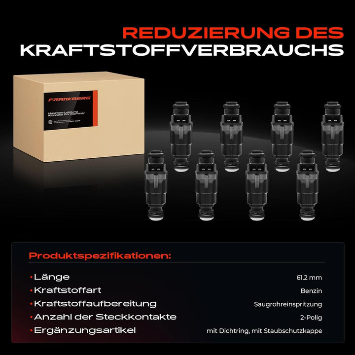 Frankberg 8x Einspritzventil Injektor Kompatibel mit A6 4B2 C5 1998-2005 A6 Avant 4B5 1998-2005 A8 4