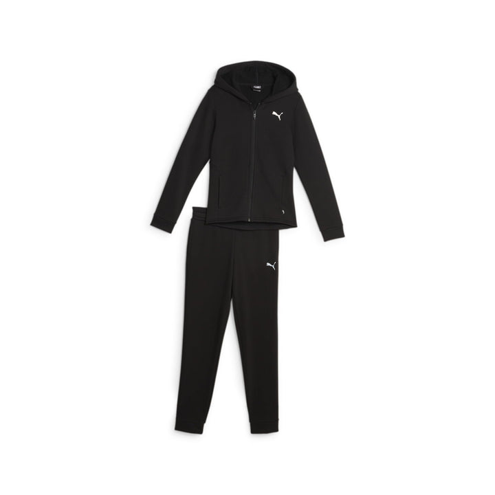 PUMA Mädchen Kapuzenpullover Fl Cl G Trainingsanzug 128 Puma Schwarz, 128 Puma Schwarz