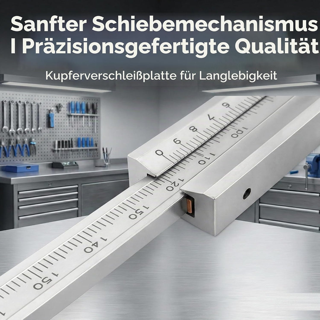 KATSU Tiefenmessschieber 0–200mm 0,02 mm Genauigkeit Metrisches Tiefenmess-Messschieber Messwerkzeug