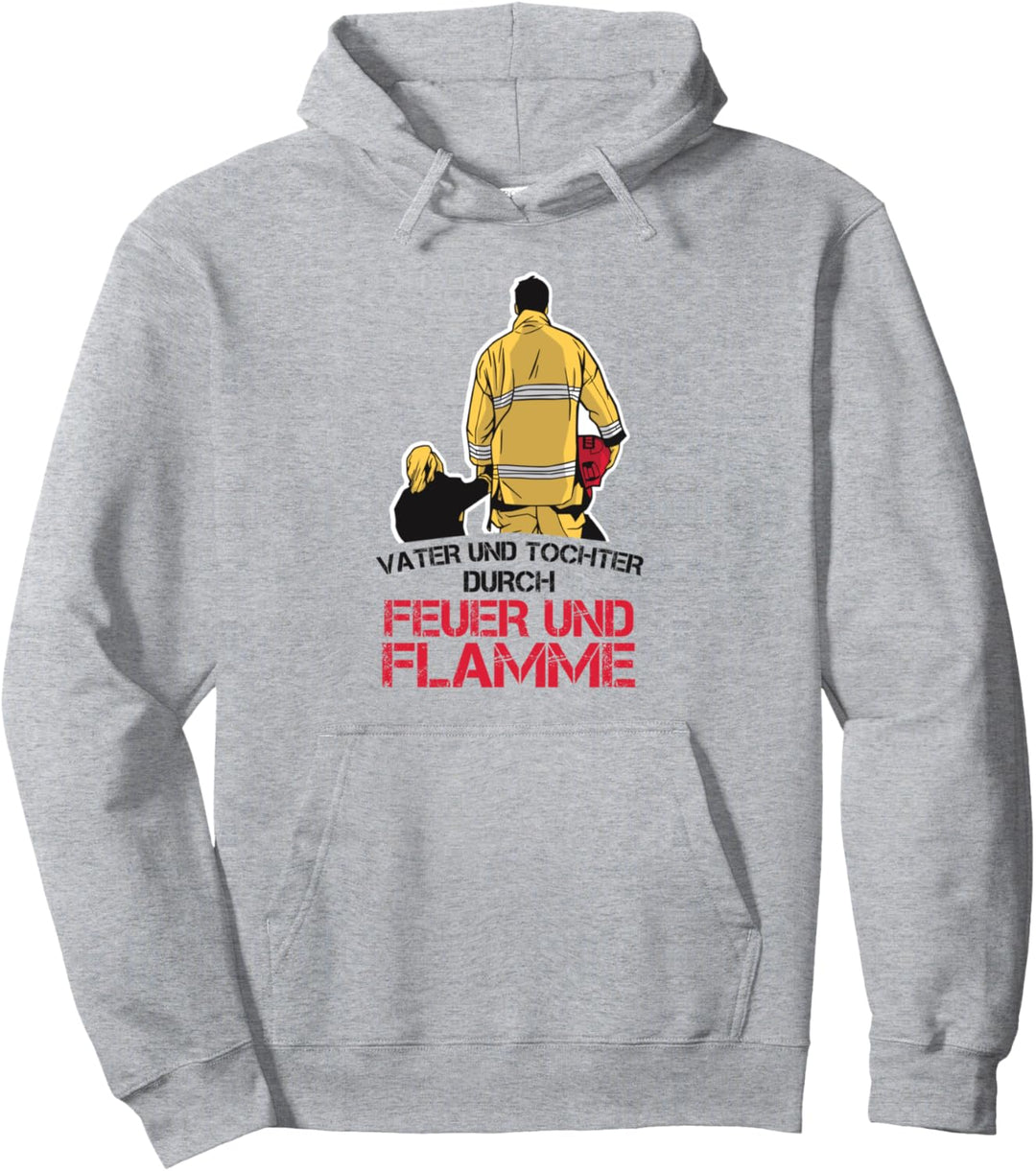 Vater Und Tochter Duch Feuer Und Flamme Feuerwehrmann FFW Pullover Hoodie