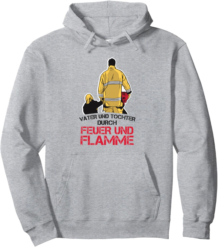 Vater Und Tochter Duch Feuer Und Flamme Feuerwehrmann FFW Pullover Hoodie