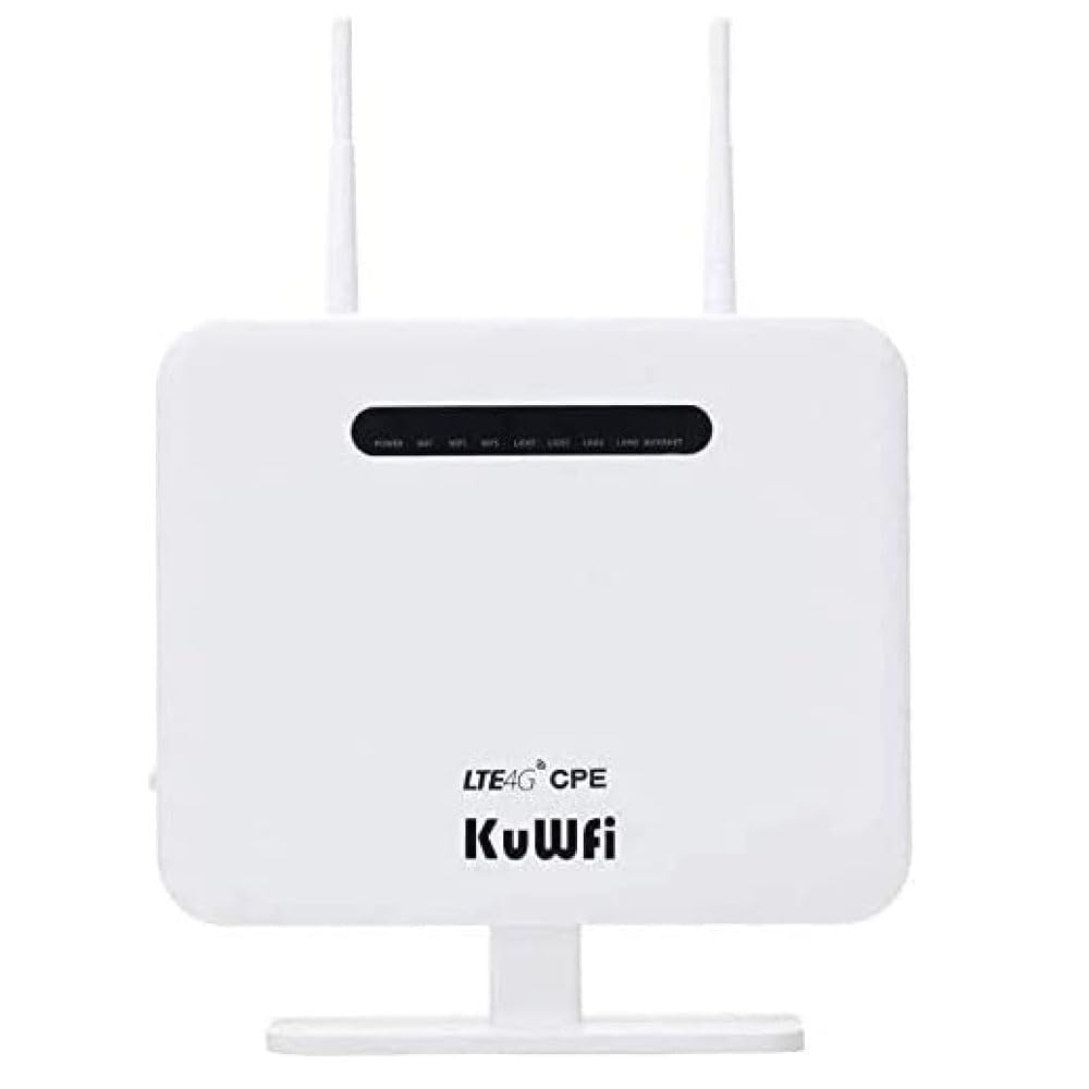 KuWFI 4G LTE Wi-FI Router, Wireless 4G Router Entsperrt Travel Partner 4G LTE CPE Router mit SIM-Kar