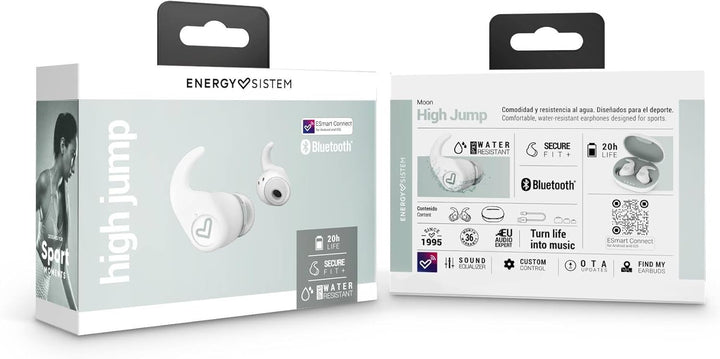 Energy Sistem Sportkopfhörer High Jump (Bluetooth® 5.3, True Wireless Stereo, Secure Fit+, IPX5, ESm