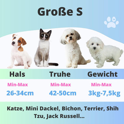 Hundegeschirr für kleine Hunde Welpen und Katzen (3-7,5 kg) Brustgeschirr ohne Zug Gepolstert Atmung