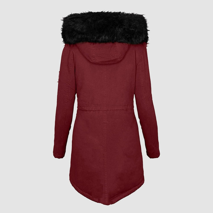 Fannyfuny Steppjacke Damen Winter, Warmer Lang Winterjacke Gefüttert Fleece Daunenjacke Baumwolle El