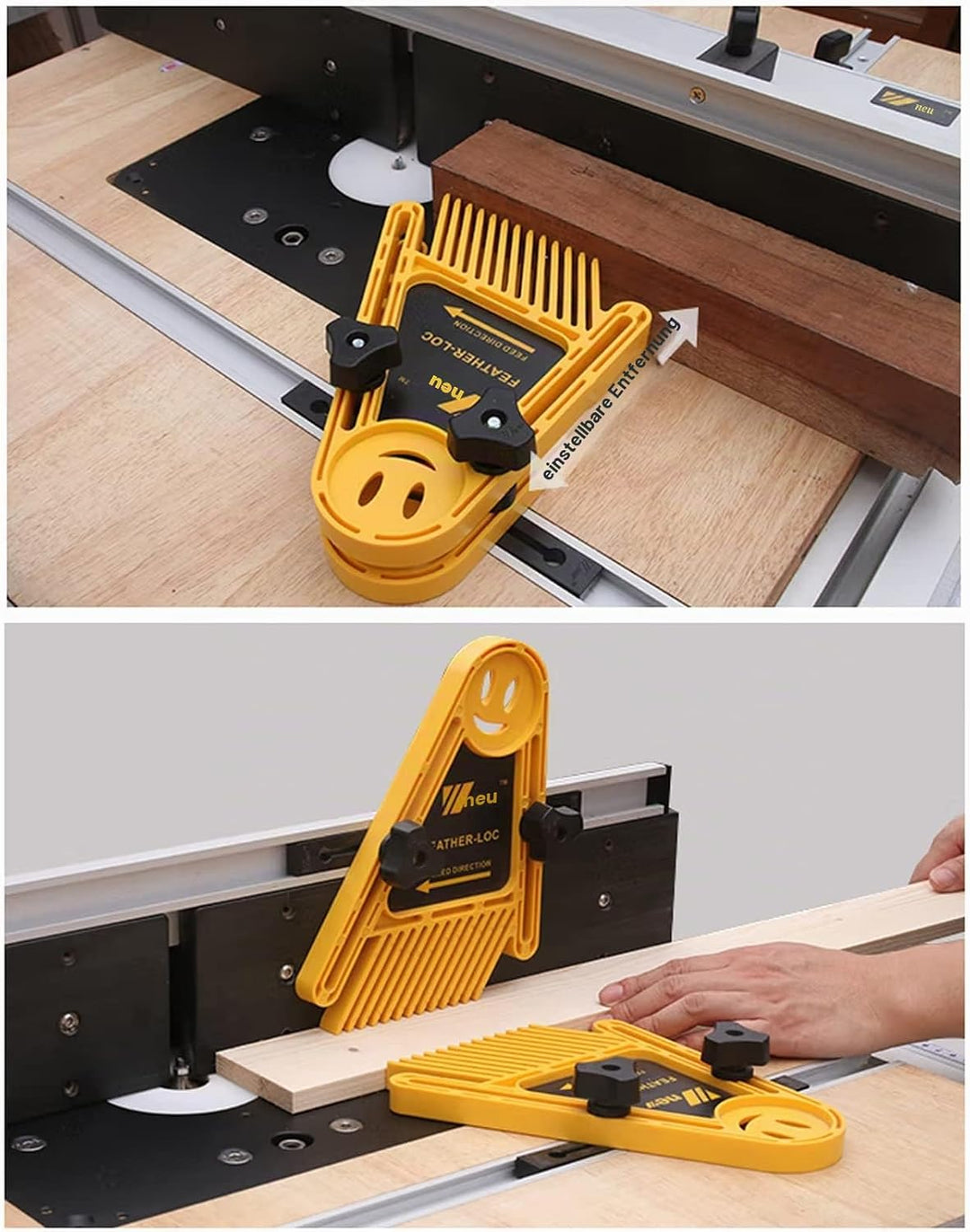 Nachar Doppel Federbrettern, Tischsägen-Federbrett- Feder Loc Board Set, Featherboard Tischsäge Push