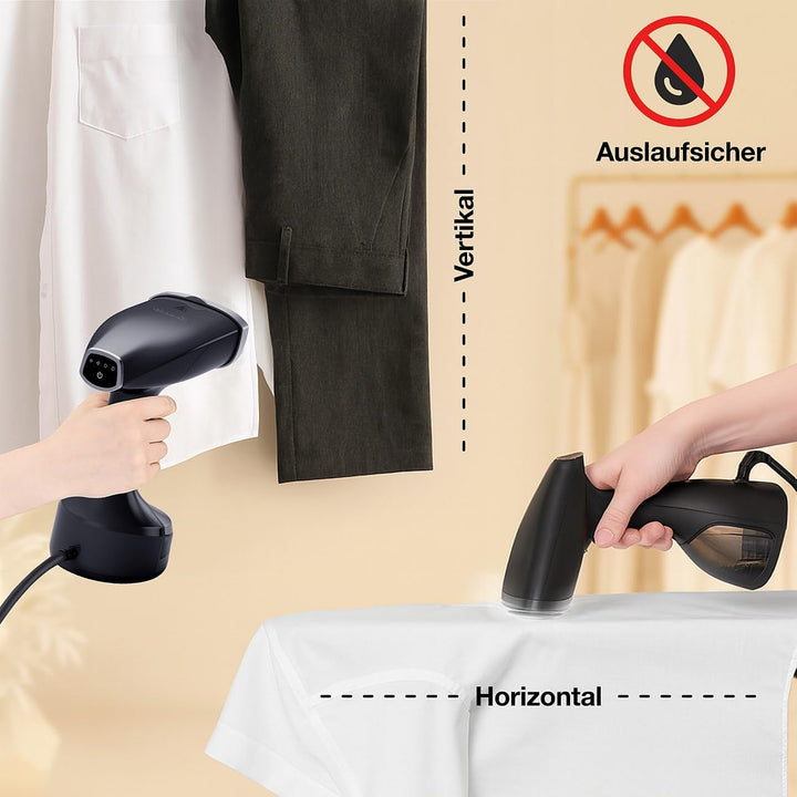 Rosenstein & Söhne Handdampfglätter: Hand-Dampfglätter, 1.900 W, 280 ml Tank, 25-30 g/Min. Dampf, 3