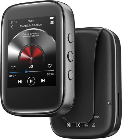 32-GB-MP3-Player mit Bluetooth-Sport-Clip-on-Musikplayer zum Laufen, Gehen, Unterstützung, Voll-Touc