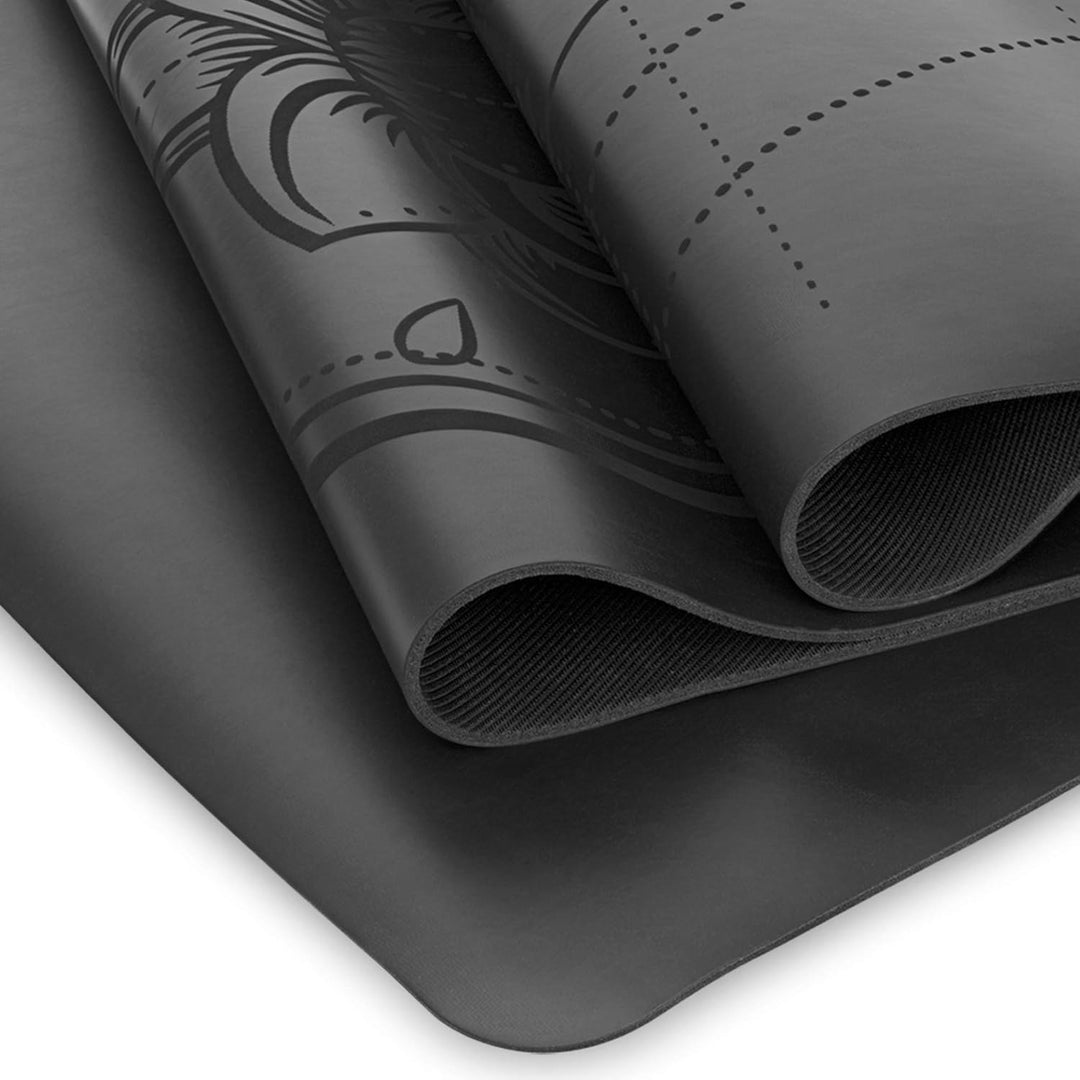 sapura health Yogamatte 2 m, Naturkautschuk, extra lang, 2 Meter, Naturkautschuk schwarz