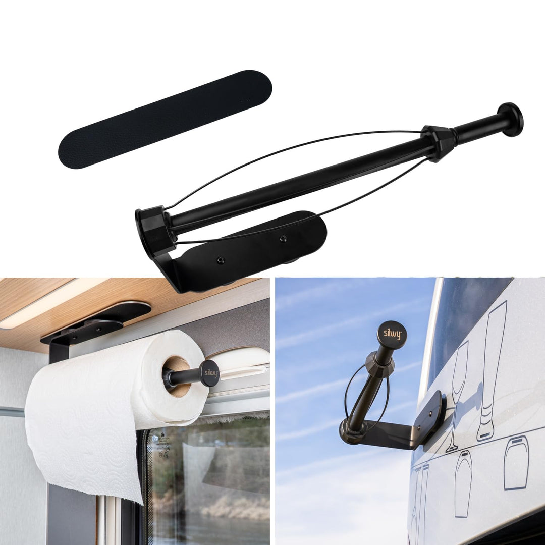 silwy® Magnetischer Küchenrollenhalter – Haftet ohne Bohren auf Metallflächen & Metall-Leiste – Flex