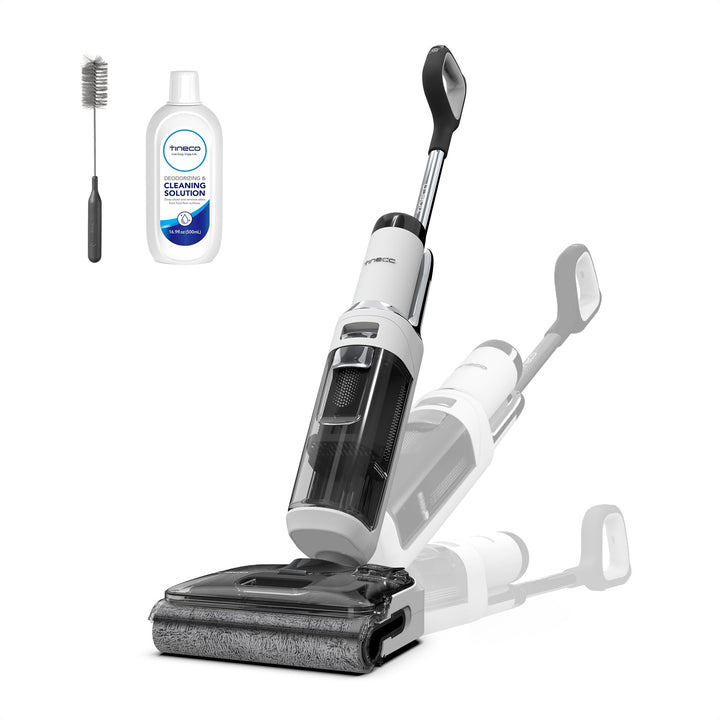 Tineco Floor One Stretch S6 Nass Trockensauger, 180°-Flachdesign Saugwischer 13cm Liegehöhe, 70°C 5m