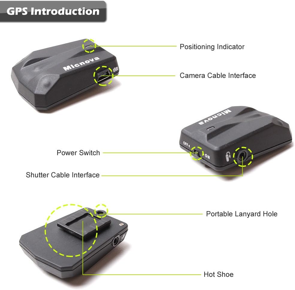 Micnova gps-n Kamera Geotag GPS-Empfänger mit N1 N3 Kabel + Fernbedienung Controller für Digital Kam