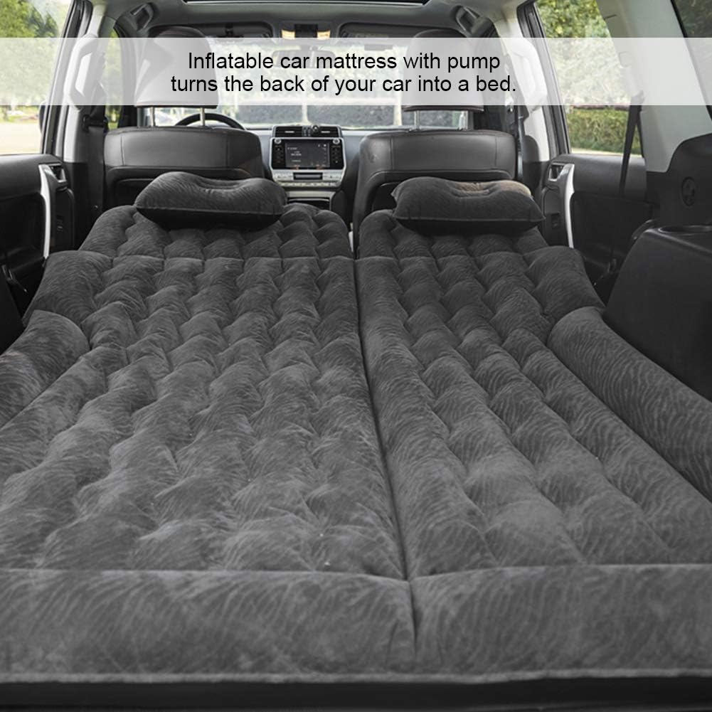Auto Luftmatratze, Auto Rücksitz Luftbett Bewegliche Dickere Luftbett mit Kopfstütze und Pumpe für R