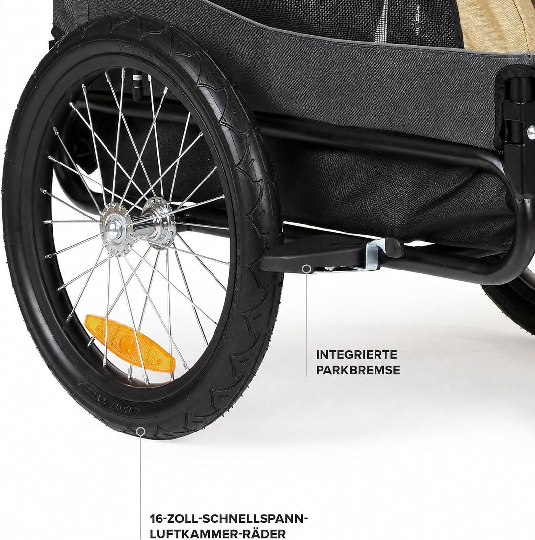 Polisport Hundeanhänger &amp; 2-in-1-Kinderwagen Grösse M &amp; XL, M