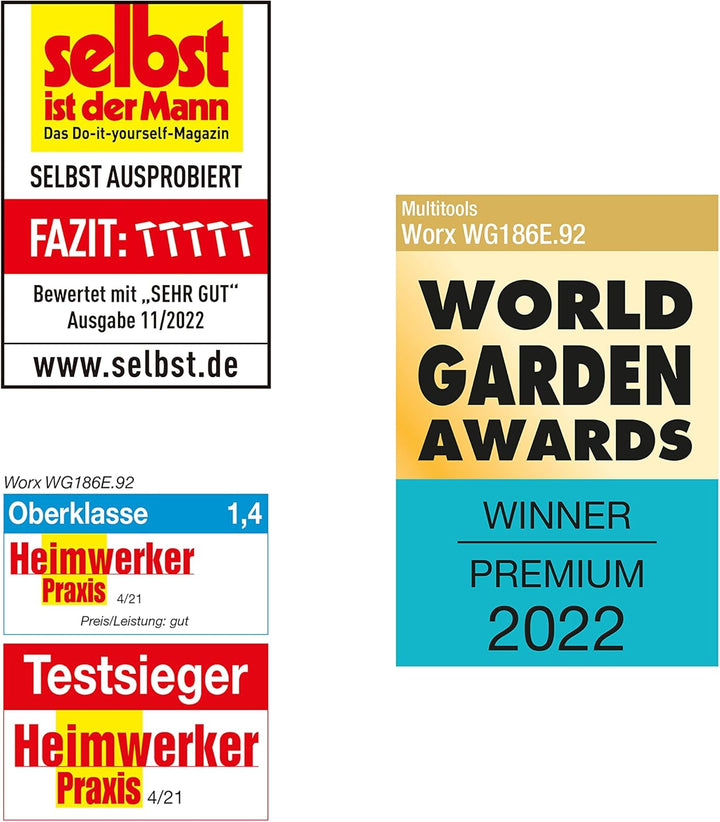 WORX Nitro WG186E.1 Akku Rasentrimmer & Freischneider 40V (2x20V) - leistungsstarker bürstenloser Mo