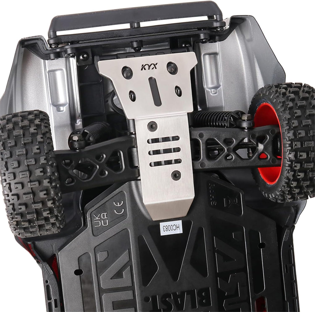 RC Chassis Armor Guard Plate for Arrma 1/14 Mojave GROM RC Stainless Steel Front and Rear Chassis Gu