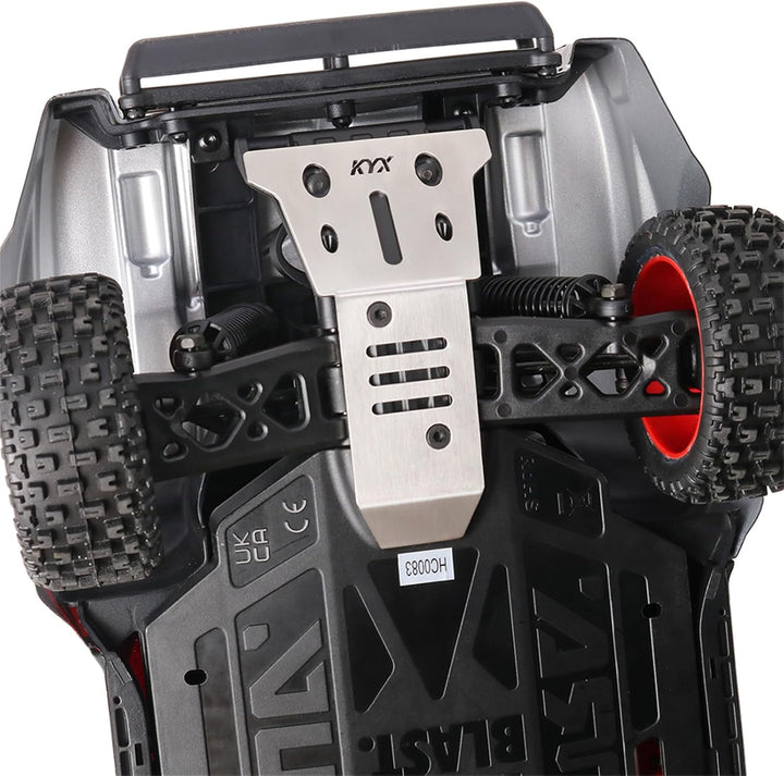 RC Chassis Armor Guard Plate for Arrma 1/14 Mojave GROM RC Stainless Steel Front and Rear Chassis Gu