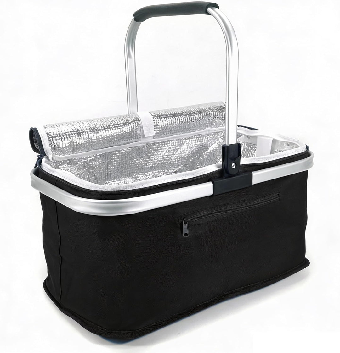 2 Stück 24L Einkaufskorb Gross Isolierkorb Kühlkorb Kühltasche Picknickkorb Thermotasche Kühltasche