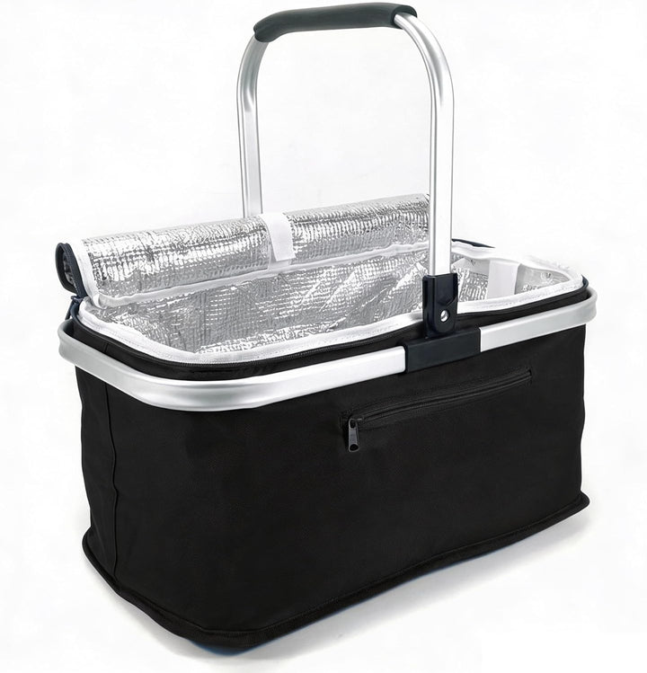 2 Stück 24L Einkaufskorb Gross Isolierkorb Kühlkorb Kühltasche Picknickkorb Thermotasche Kühltasche