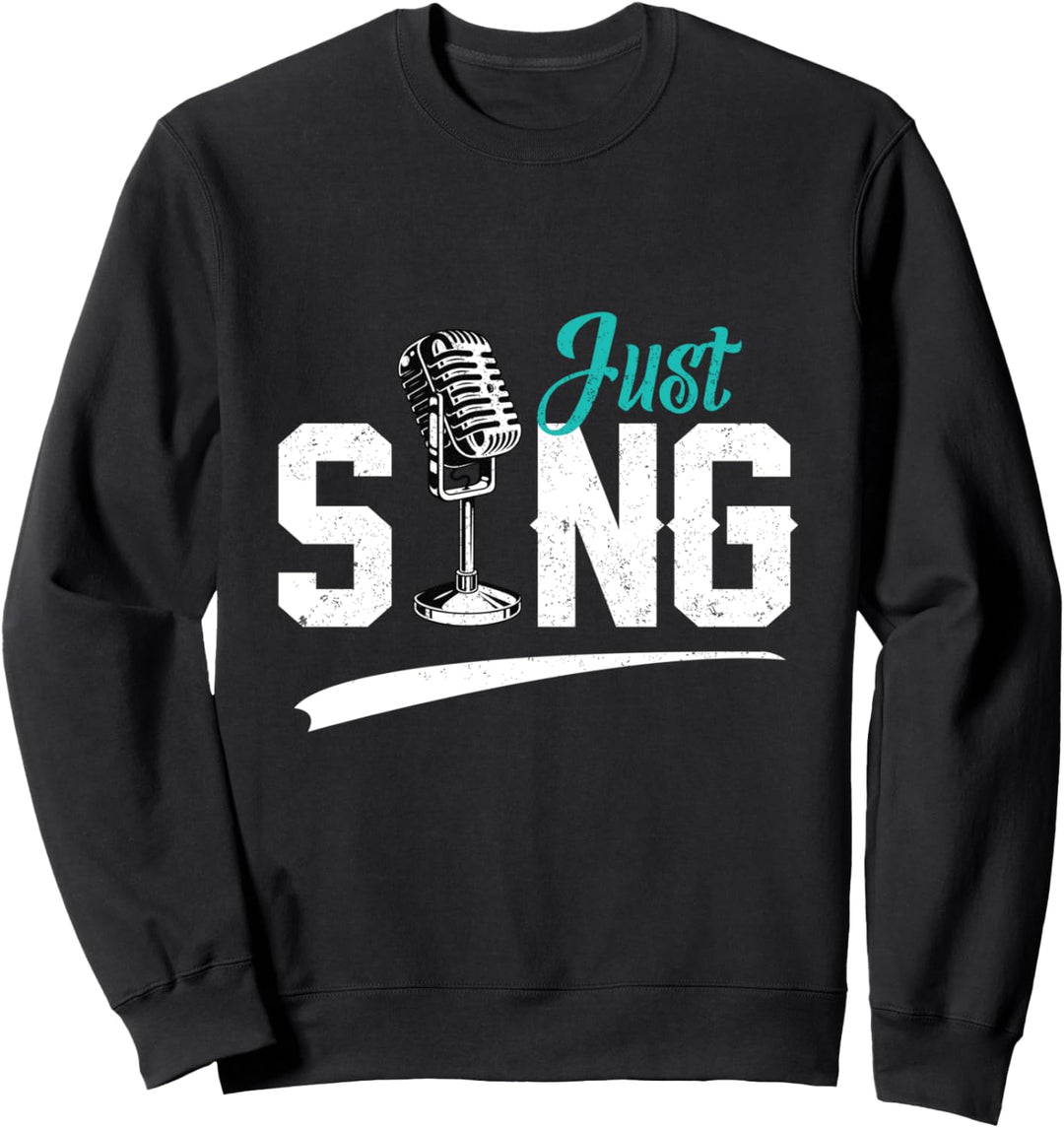 Mikrofon Singen Gesang Sänger Sängerin Musikalisch Geschenk Sweatshirt