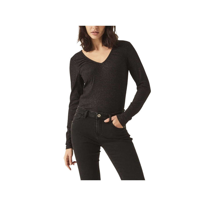 GARCIA Damen Long Sleeve T-Shirt XXL Schwarz, XXL Schwarz