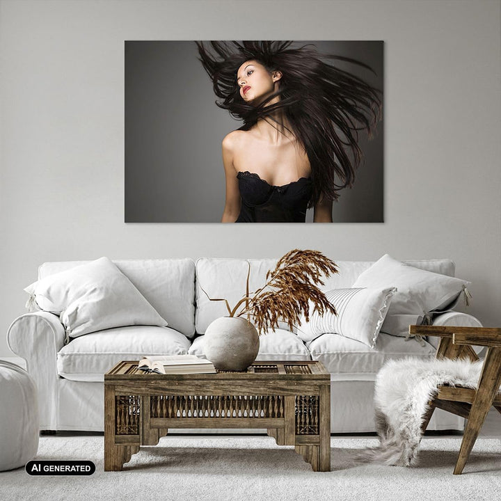 Bilder auf Leinwand Schönheit Mode Modell posieren Leinwandbild 70x50cm Wandbilder Dekoration Wohnzi
