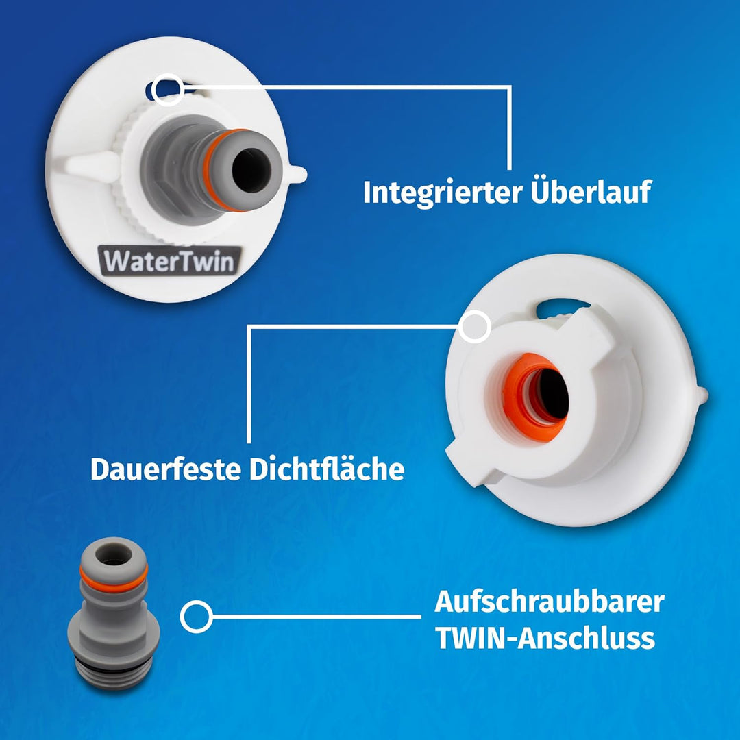 MaJoCompTec® CONNECT-30 Wohnmobil Wasser Tank Set| Caravan Einfüllstutzen Tankdeckel Zubehör (Anschl