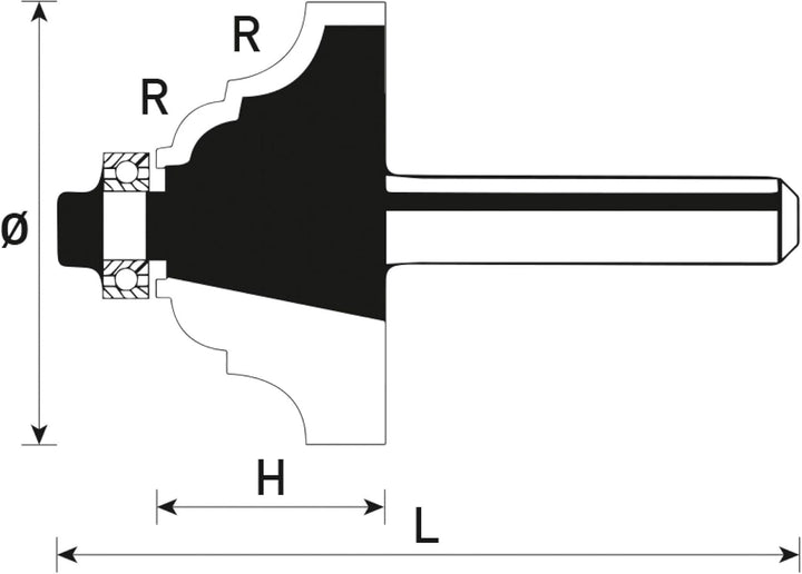 Profi HM Multiprofilfräser Ø 35mm Typ B professioneller Oberfräser aus Hartmetall