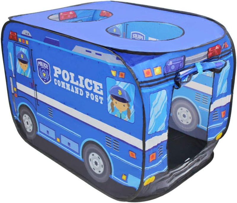 deAo Police Truck Faltbares Spielzelt - Kinderspielhaus Indoor Outdoor Spielspielzeug Tolles Geschen