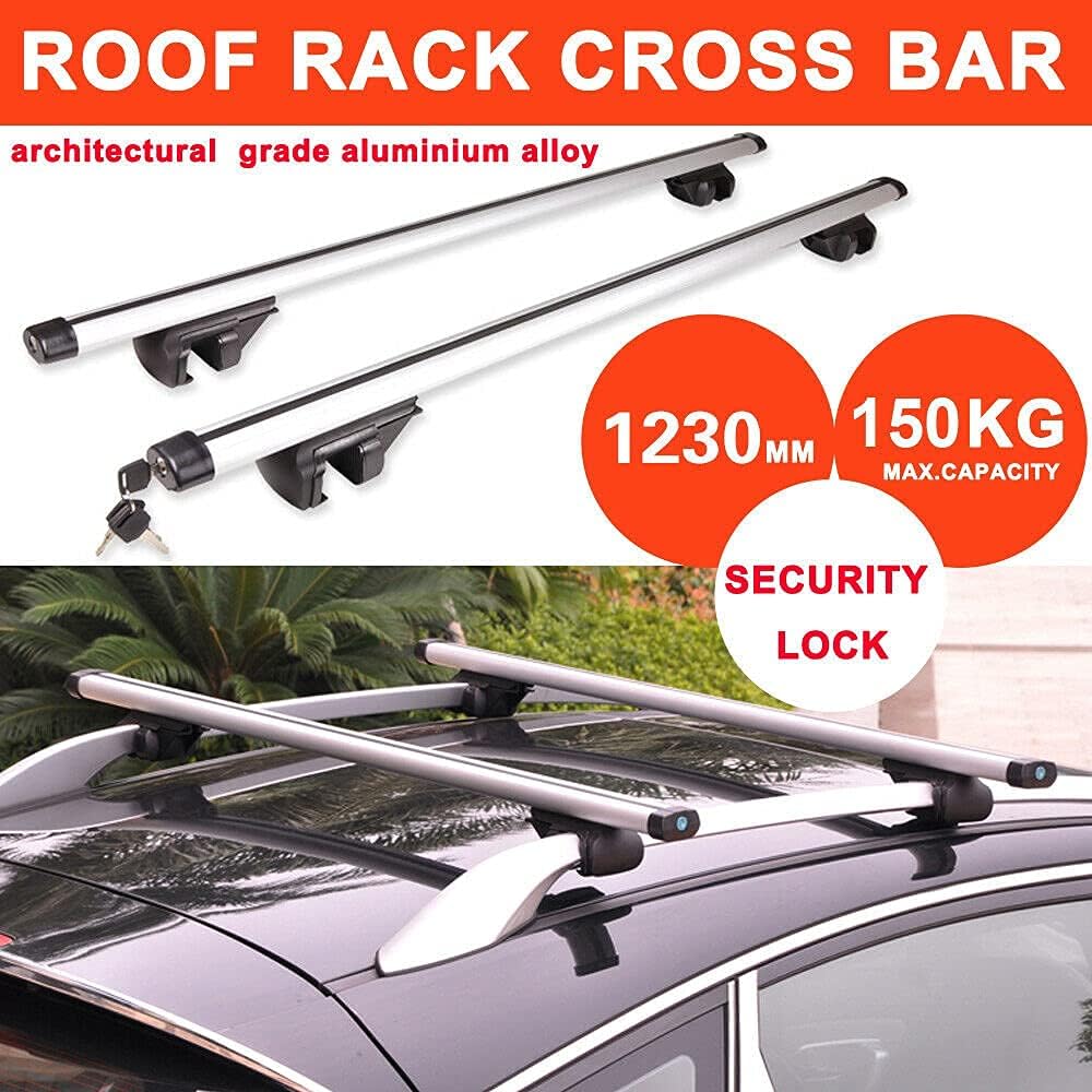 AllRight L123cm Skiträger Dachgepäckträger Gepäckträger Dachträger Universal Aluminium Roof Rack Rai