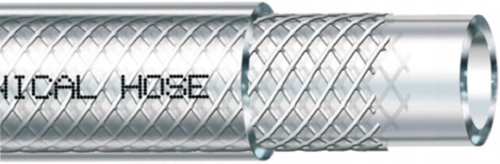 Bradas TH06*2,5 Industrie PVC- technischer Schlauch mit Gewebeeinlage, 50 m lang, Innendurchmesser 6