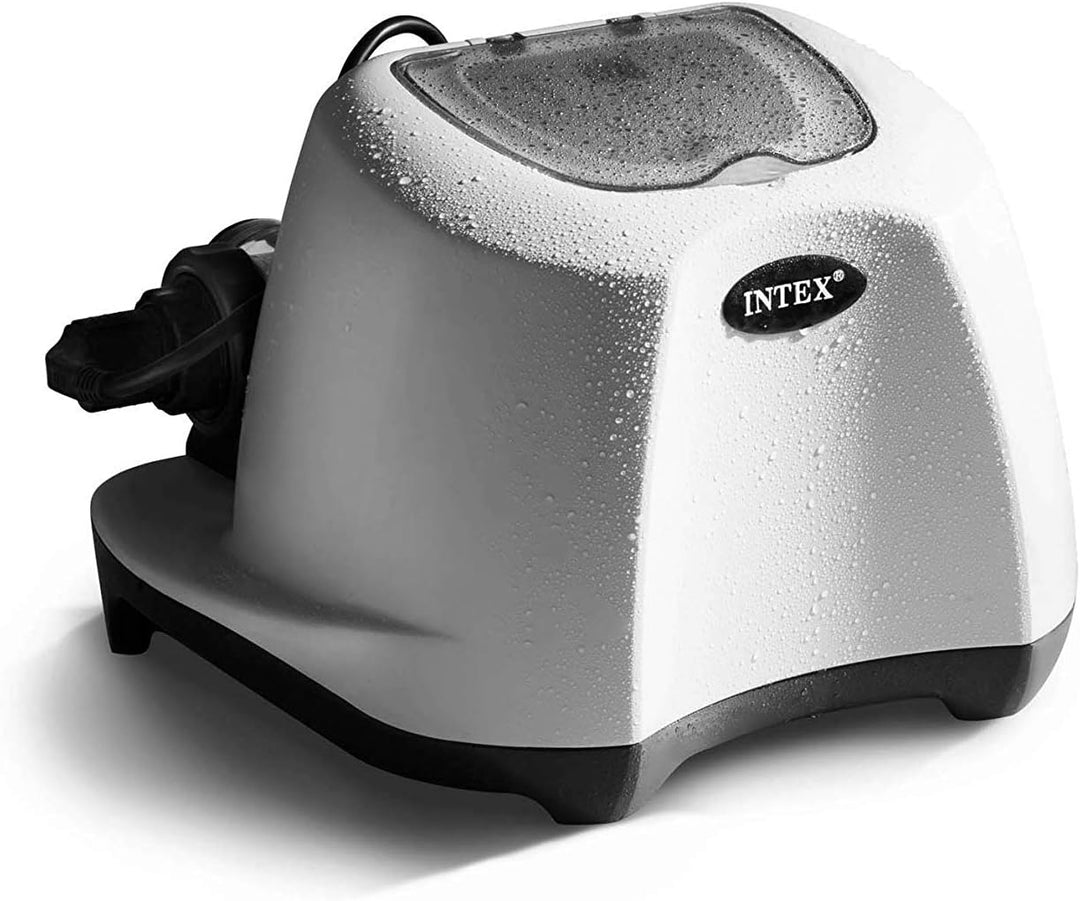 Intex 120 Volt Krystal Clear Salzwa-sser System-26668GS Salzwas-ser, Grau, Schwarz und Weiss, 41x34x