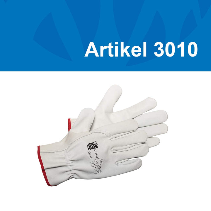 Jah Unisex 3010-10 Lederhandschuh Kr ftig, Natur, 10 pièces EU