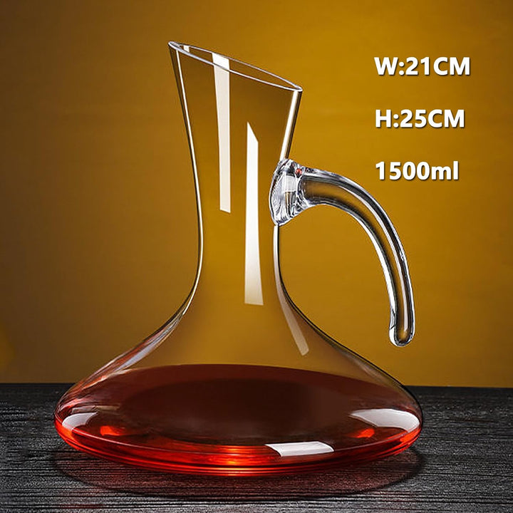 Red Wine Decanter, Glass Carafe Aerator, 100% Lead-Free Crystal Wine Carafe, Unique Wine Aerator Pre
