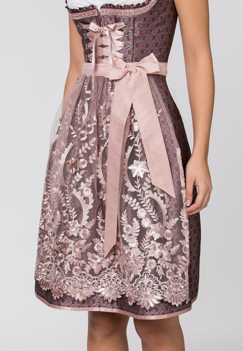 Stockerpoint Damen Dirndl Palina Kleid für besondere Anlässe 36 Bordeaux, 36 Bordeaux