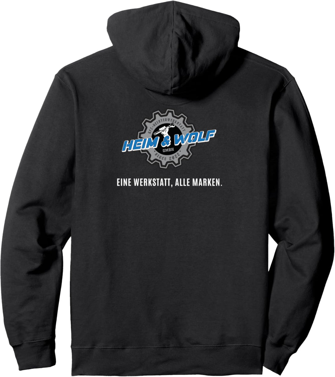 KFZ-Meisterwerkstatt Heim und Wolf Weiss Pullover Hoodie