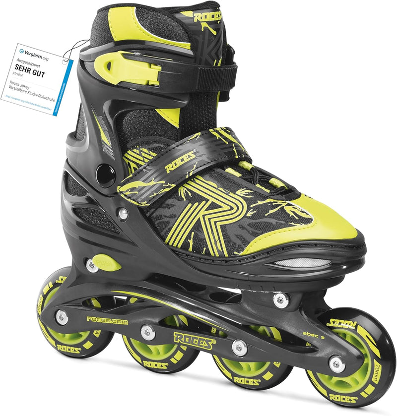 Roces Jungen Jokey 3.0 Inline-Skate 38 Black-Lime, 38 Black-Lime