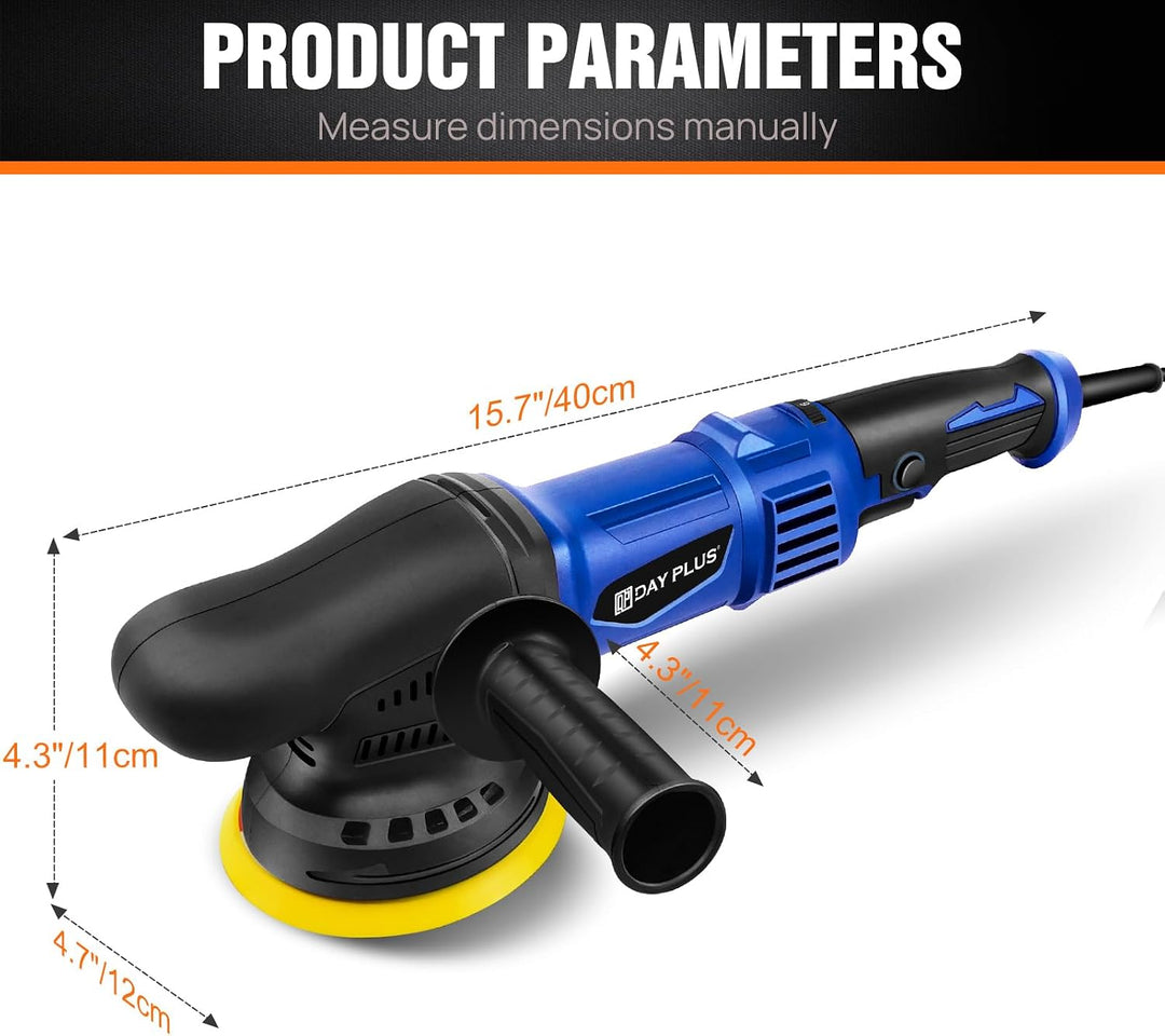 920W Auto Poliermaschine Exzenterpolierer , 6 Variable Geschwindigkeit, mit 127mm Polierschwamm, zum