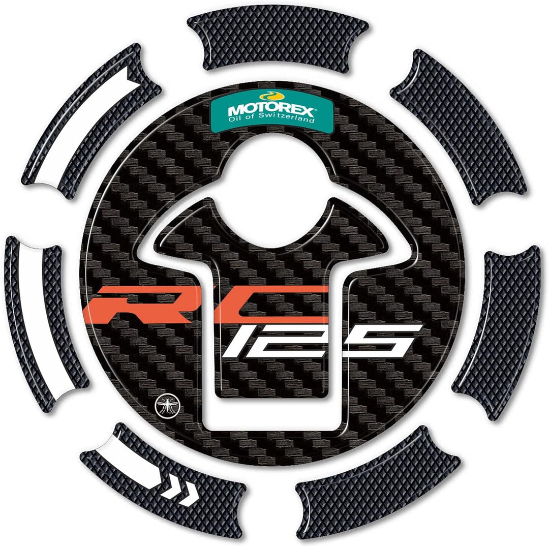 labelbike - 3D Gelharz Aufkleber Motorrad-Tankdeckelschutz kompatibel mit KTM RC 125 2022