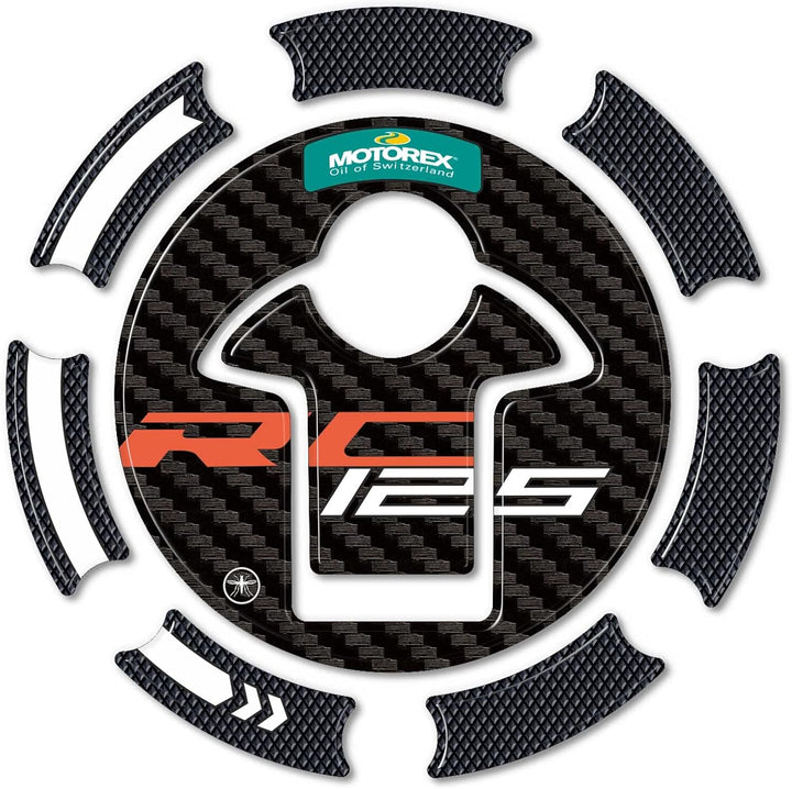 labelbike - 3D Gelharz Aufkleber Motorrad-Tankdeckelschutz kompatibel mit KTM RC 125 2022
