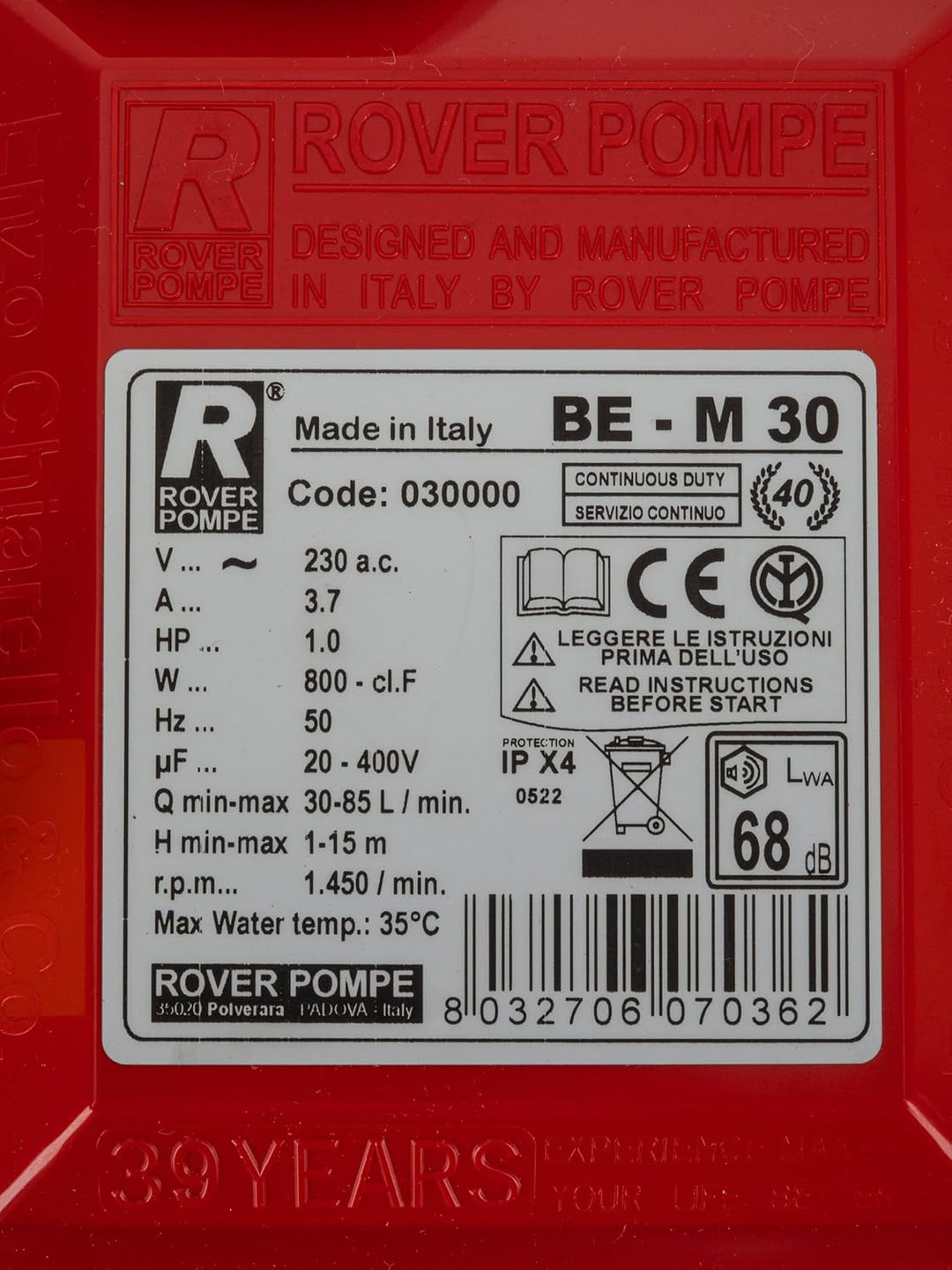 Rover pompe bem-30 -1500rpm-phase Pumpe 1.0