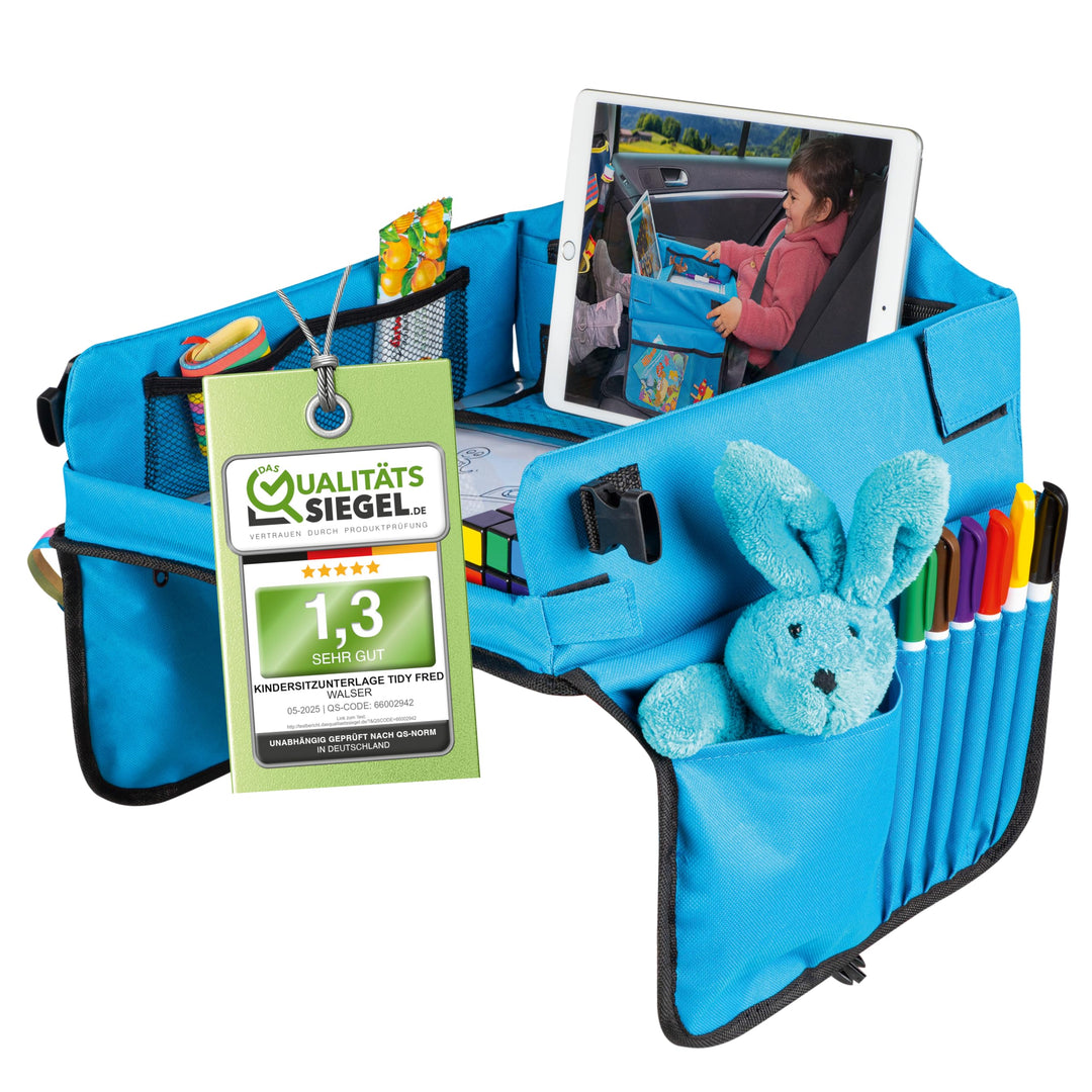 WALSER Reisetisch Auto Kinder, Autotisch für Kind, Knietablett Kinder Auto, Auto Tisch Kinder, Auto