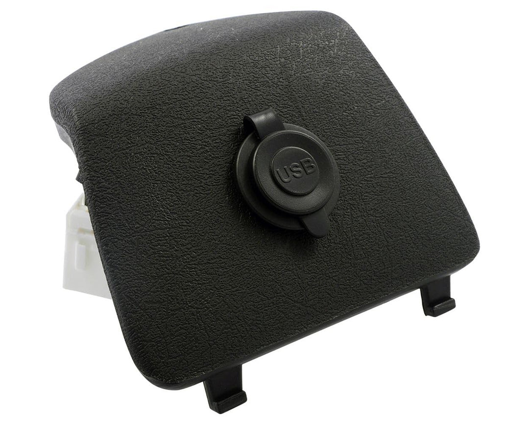 Gepäckfachblende links, SIP schwarz, inkl. 2-fach USB Anschluss kompatibel für VESPA GTS i.e. 300 ZA