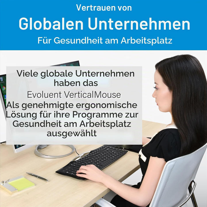 Evoluent Vertical Mouse 4 Small Wireless, VM4SW, Schwarz Single
