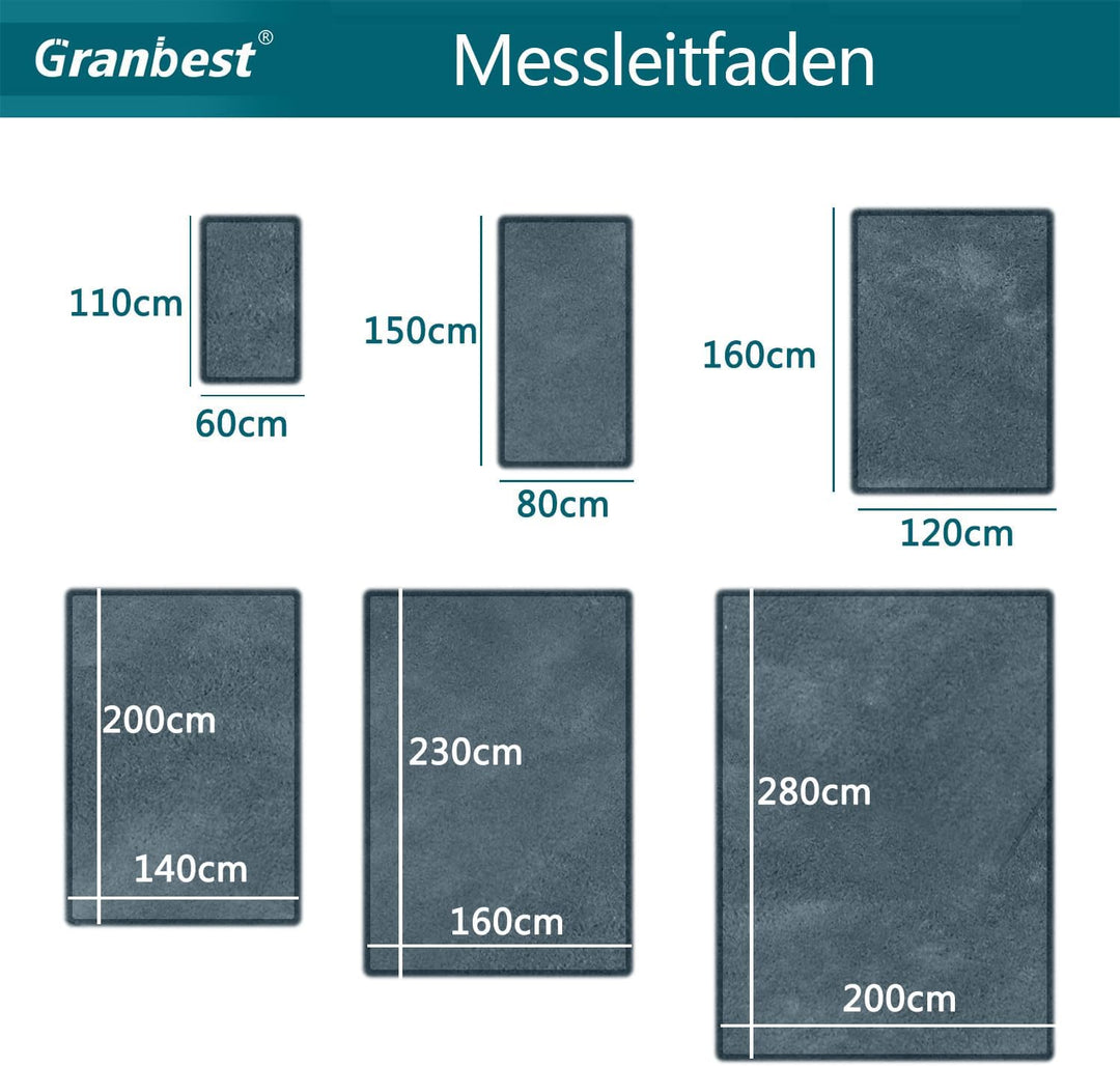 Granbest Prämie Dick Teppich ähnlich Schafpelz für Wohnzimmer Küche rutschfeste Waschbare Bodenteppi